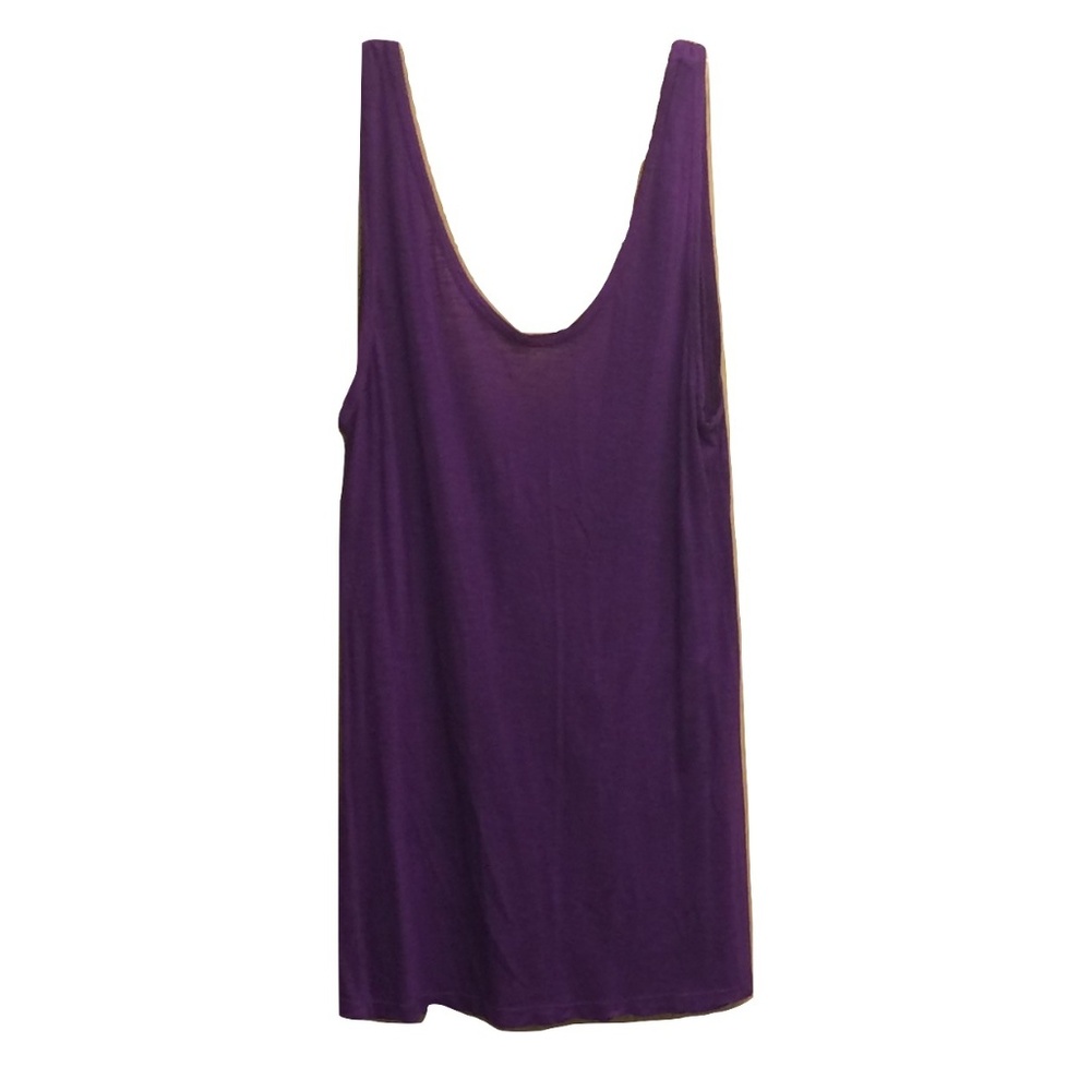 New Emma Sam Linen Look Scoop Back Tunic Tank Top